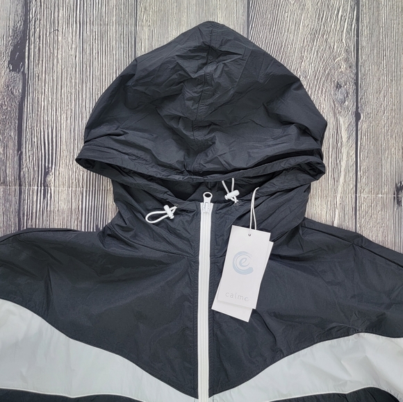 Johnny Was Calme NWT Elements Black and White Zip Up Windbreaker Jacket - Picture 4 of 14